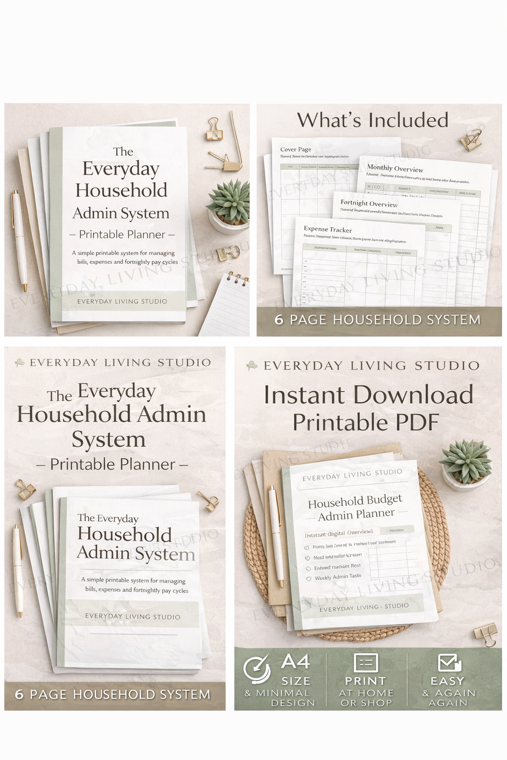 The Everyday Household Admin System – Printable Planner